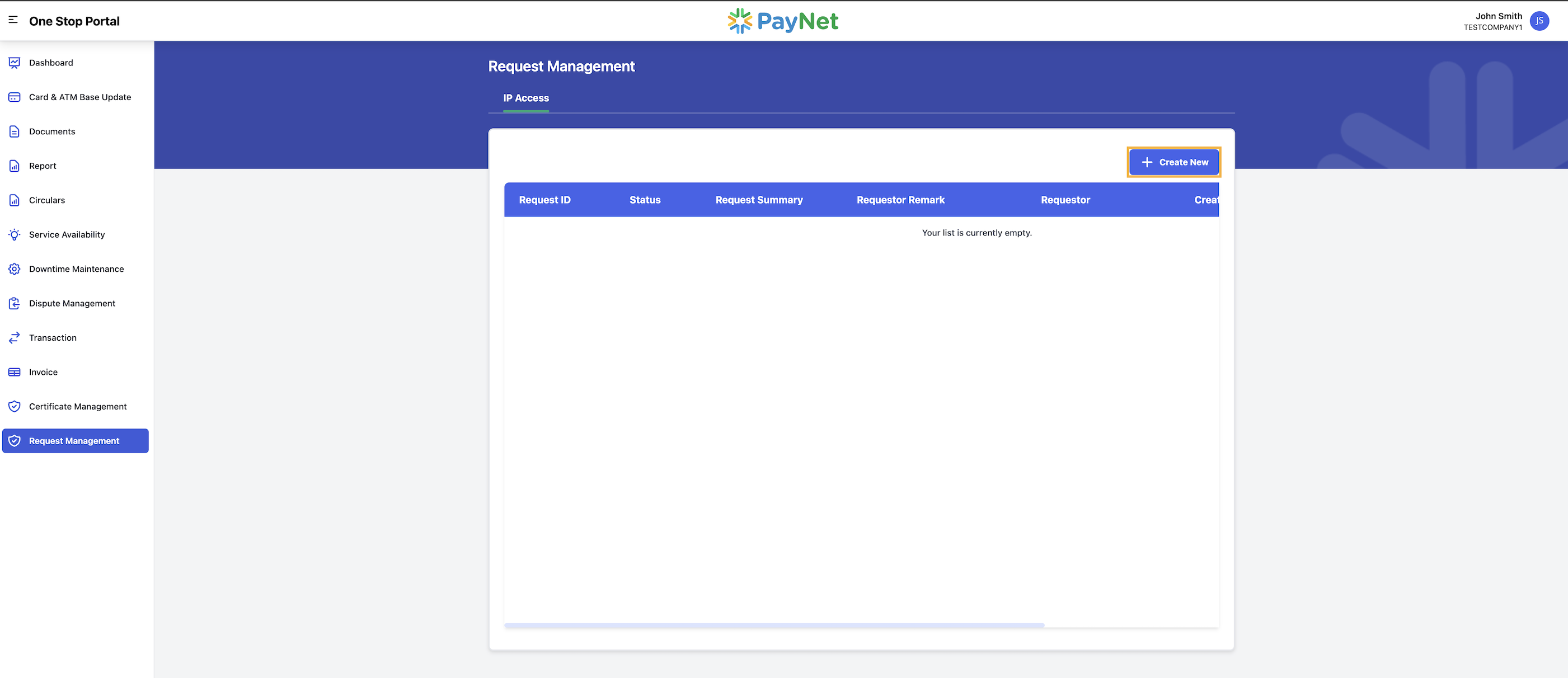IP Access Request – PayNet Support image.