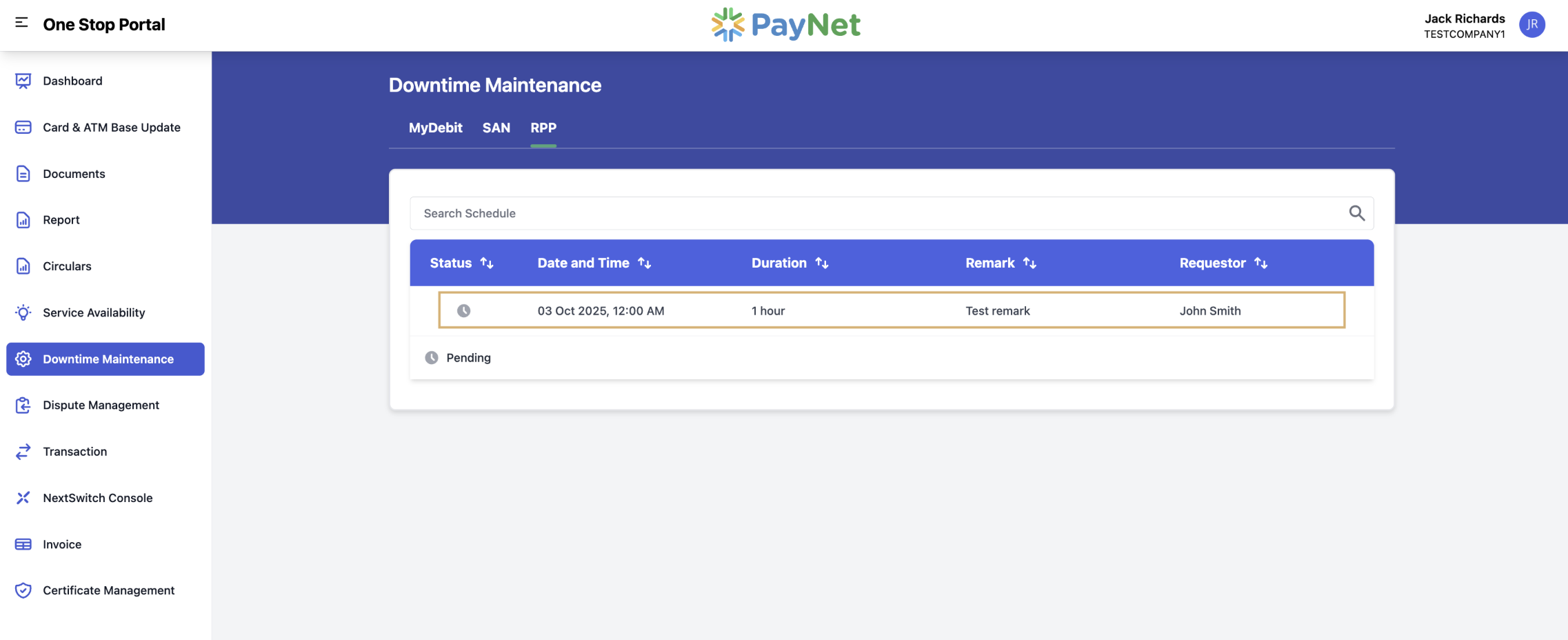 Reviewing downtime details