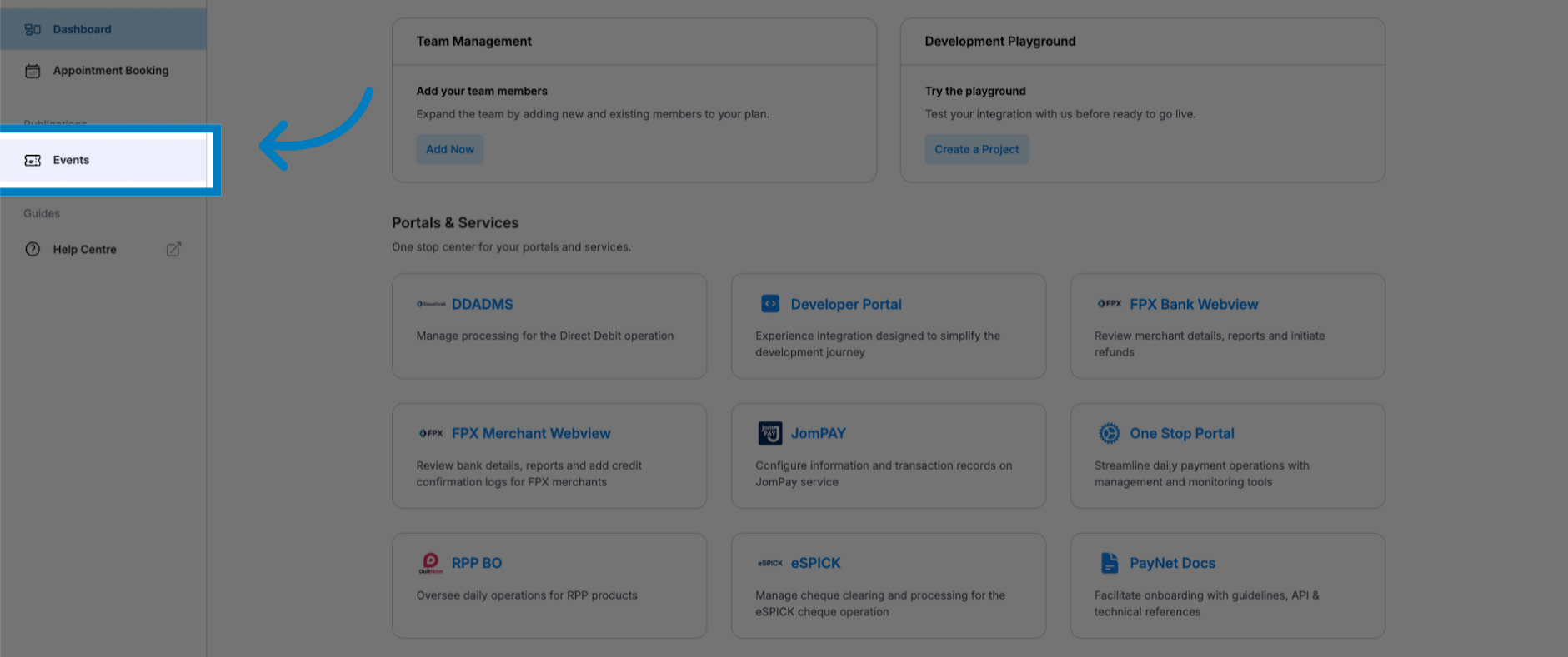 Navigate to Publications > Events