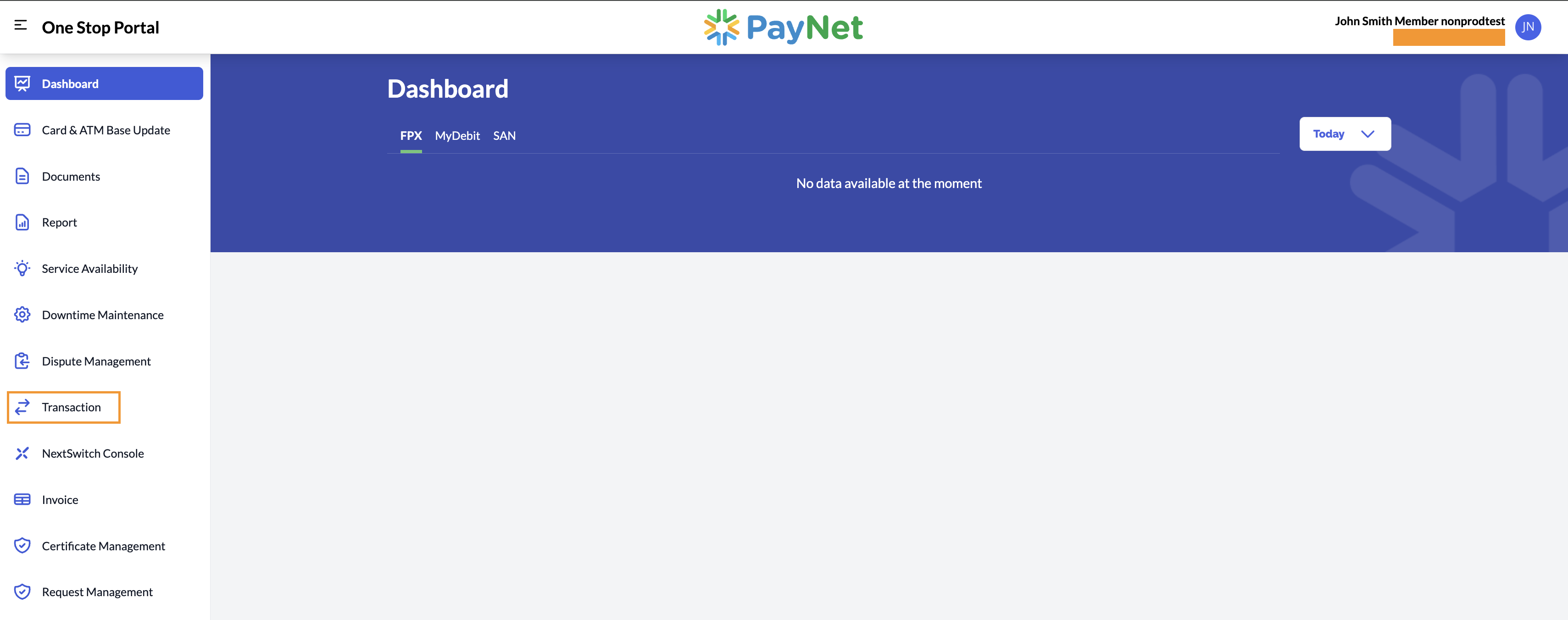 Transaction Module View