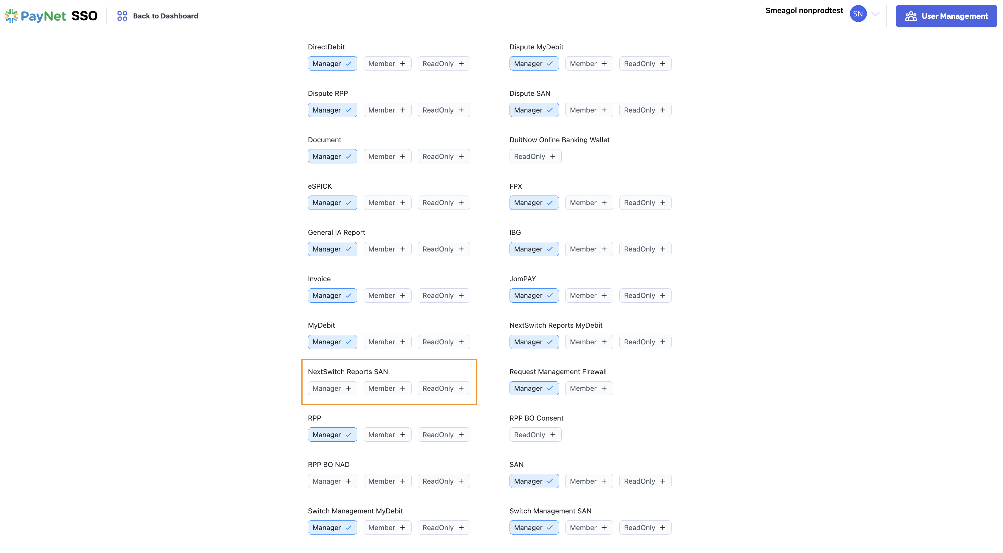 NextSwitch Reports SAN role assignment